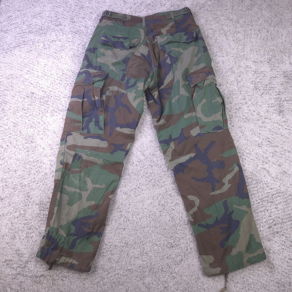 Vintage Military Pants Size 27x28 Army Camo Camouflage Tailored Distressed Cargo - Picture 2 of 14